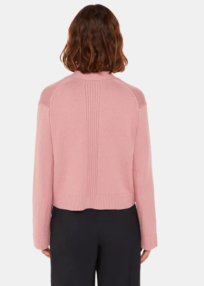 Whistles Sweaters and Cashmere Dusty Pink Nina Button Front Cardigan 8211 Women