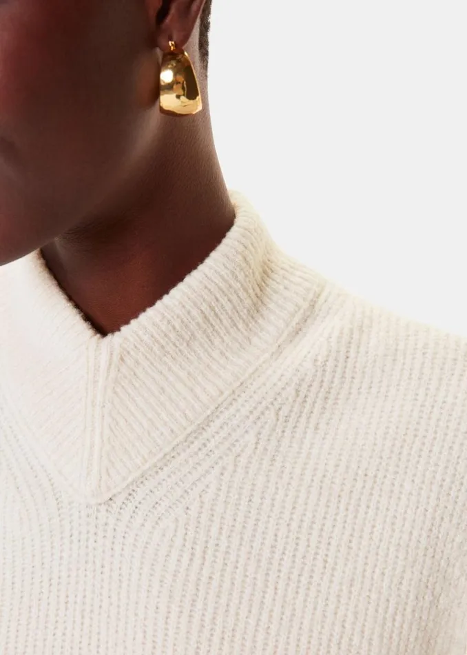 Whistles Sweaters and Cashmere Ivory High V Neck Sweater Vest 8211 Women
