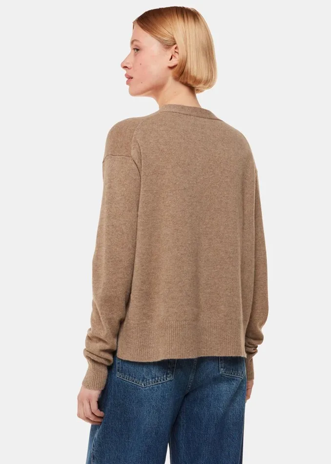Whistles Sweaters and Cashmere Oatmeal Cashmere Cardigan 8211 Women