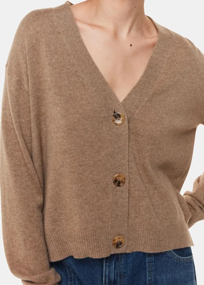 Whistles Sweaters and Cashmere Oatmeal Cashmere Cardigan 8211 Women