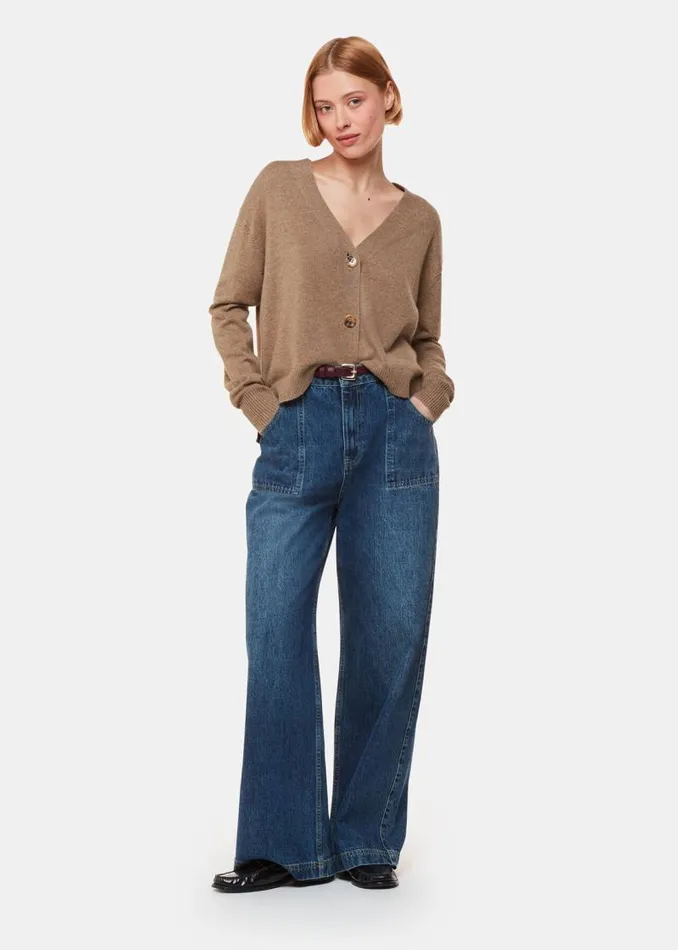 Whistles Sweaters and Cashmere Oatmeal Cashmere Cardigan 8211 Women