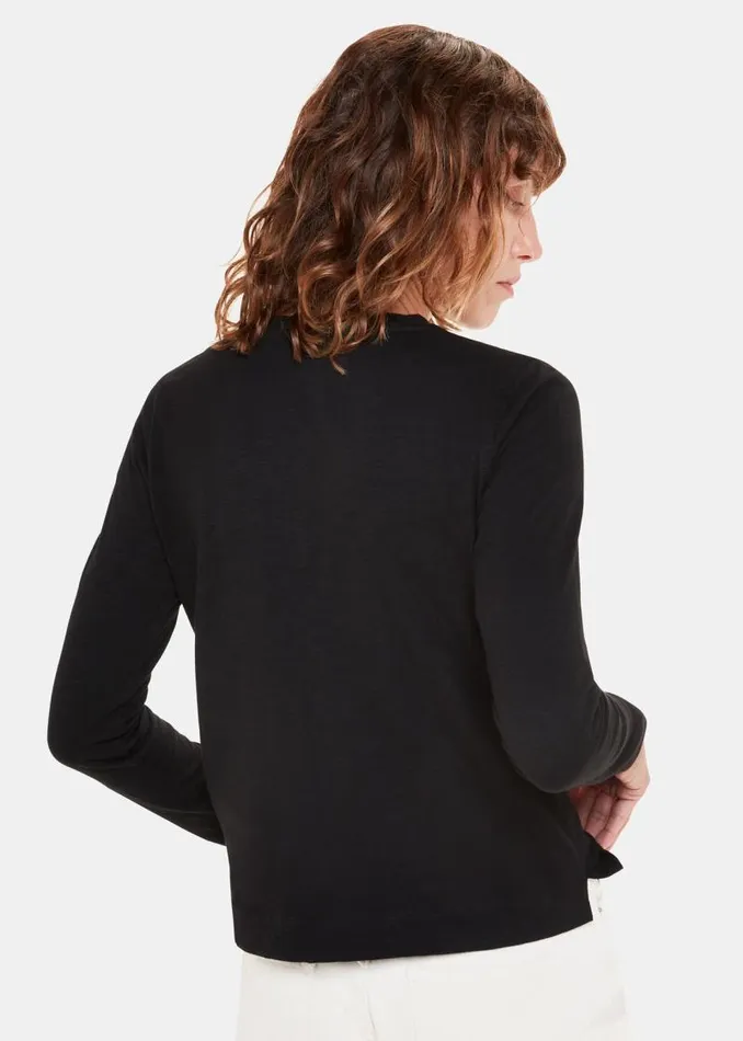 Whistles Tops Black Crew Neck Pocket Top 8211 Women