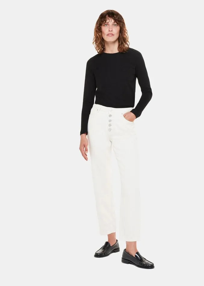 Whistles Tops Black Crew Neck Pocket Top 8211 Women