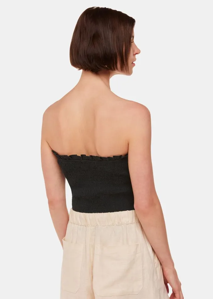 Whistles Tops Black Louisa Textured Top 8211 Women