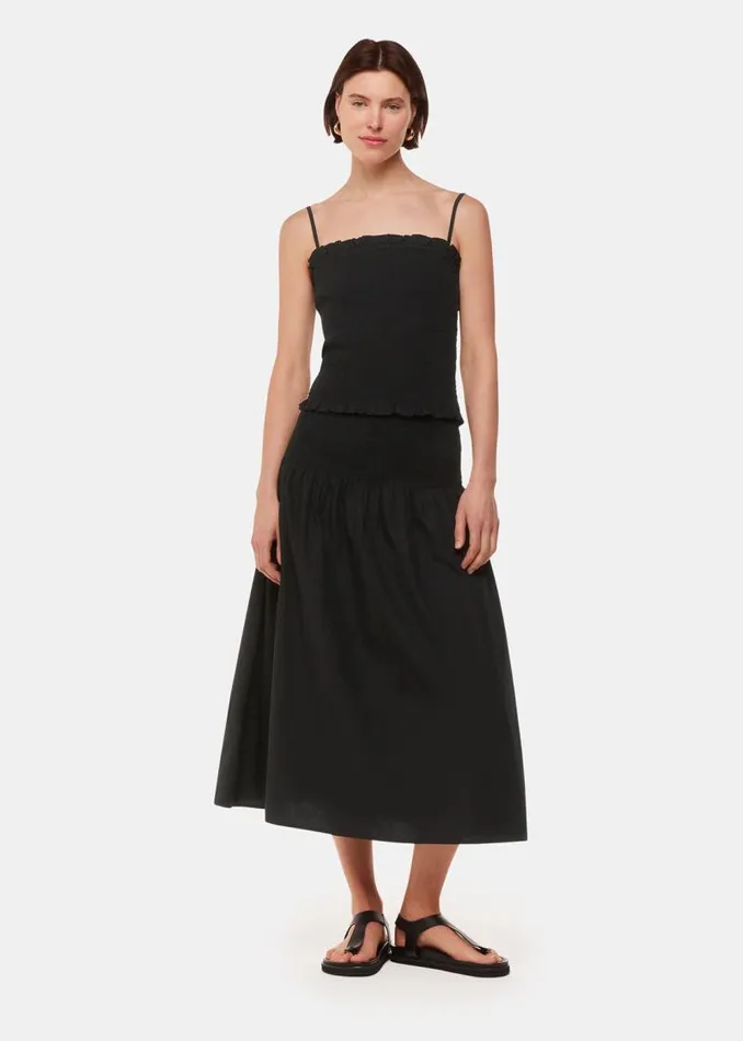 Whistles Tops Black Louisa Textured Top 8211 Women