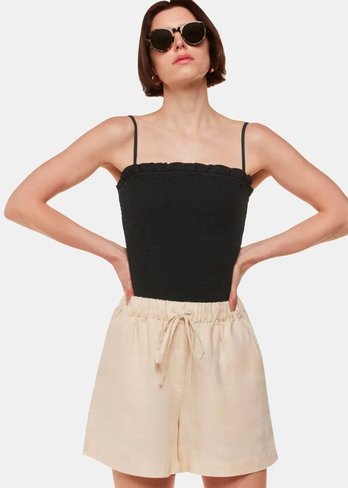 Whistles Tops Black Louisa Textured Top 8211 Women