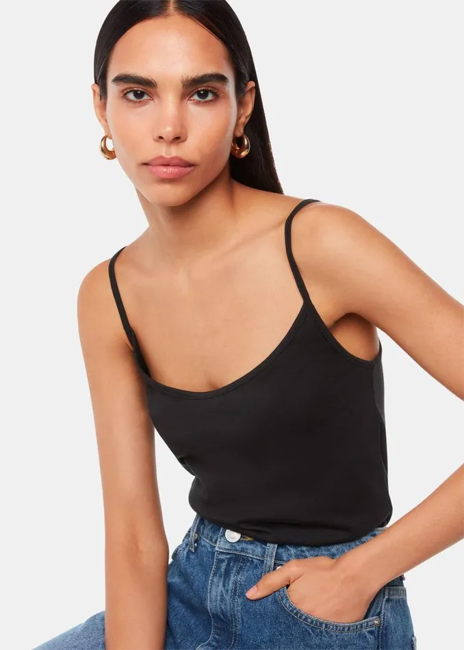 Whistles Tops Black Ultimate Cami Top 8211 Women