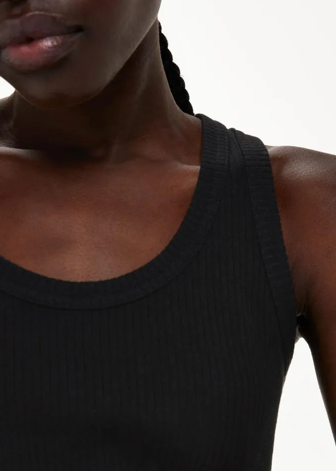 Whistles Tops Black Ultimate Ribbed Scoop Vest 8211 Women