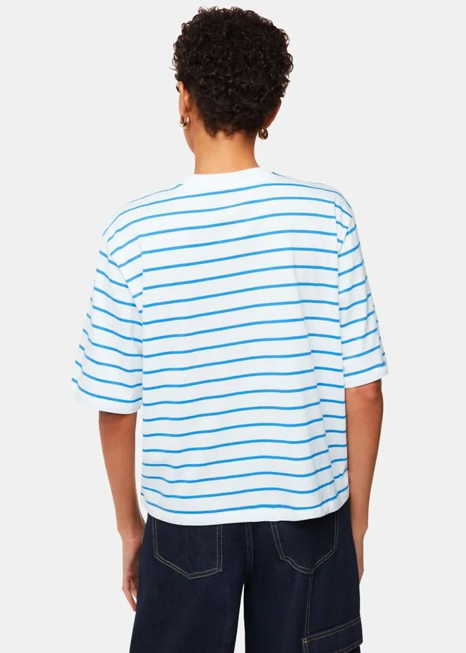 Whistles Tops Blue Stripe Short Sleeve Tshirt 8211 Women
