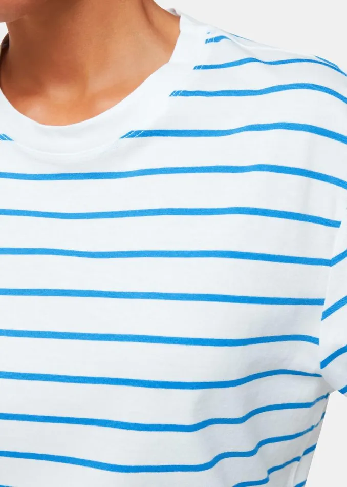 Whistles Tops Blue Stripe Short Sleeve Tshirt 8211 Women