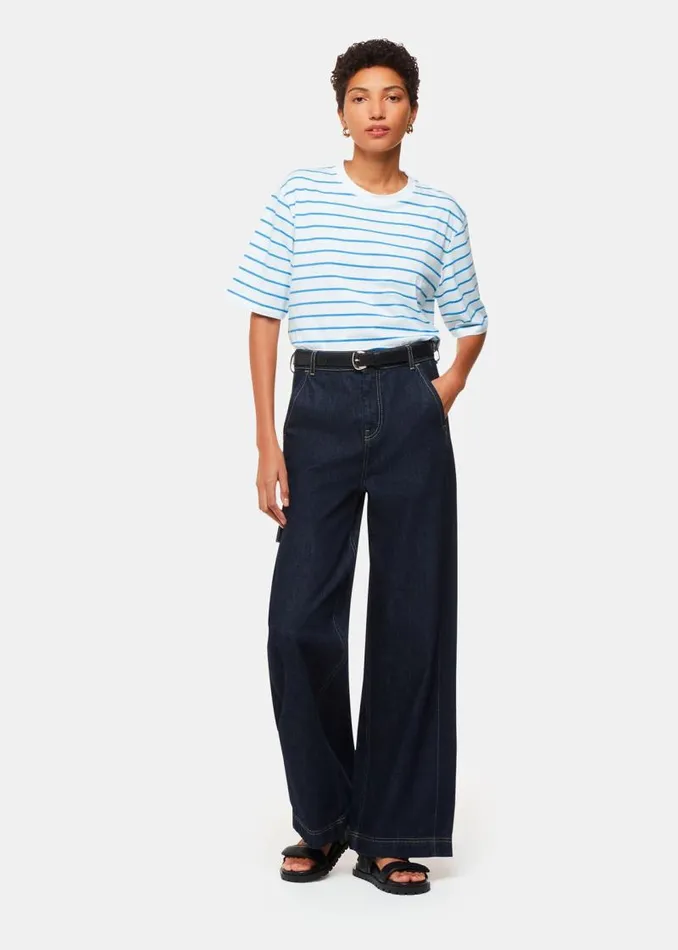 Whistles Tops Blue Stripe Short Sleeve Tshirt 8211 Women