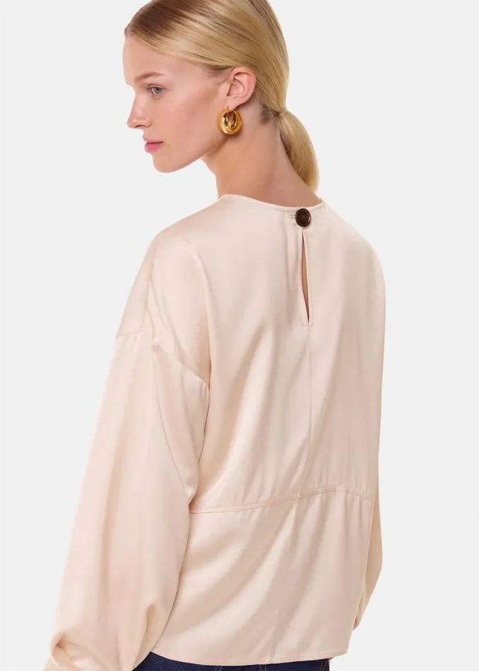 Whistles Tops Champagne Demi Satin Blouse 8211 Women