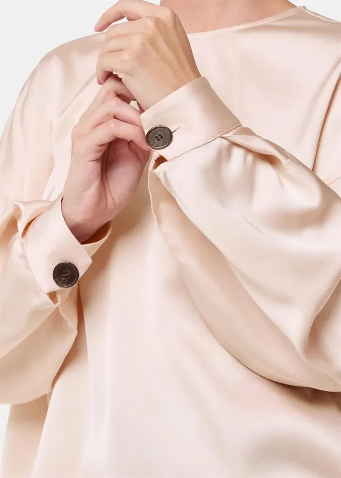 Whistles Tops Champagne Demi Satin Blouse 8211 Women
