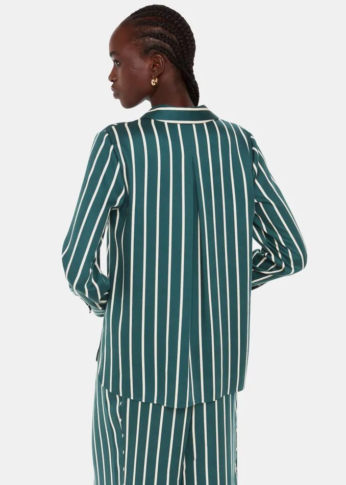 Whistles Tops Green Alex Stripe Shirt 8211 Women