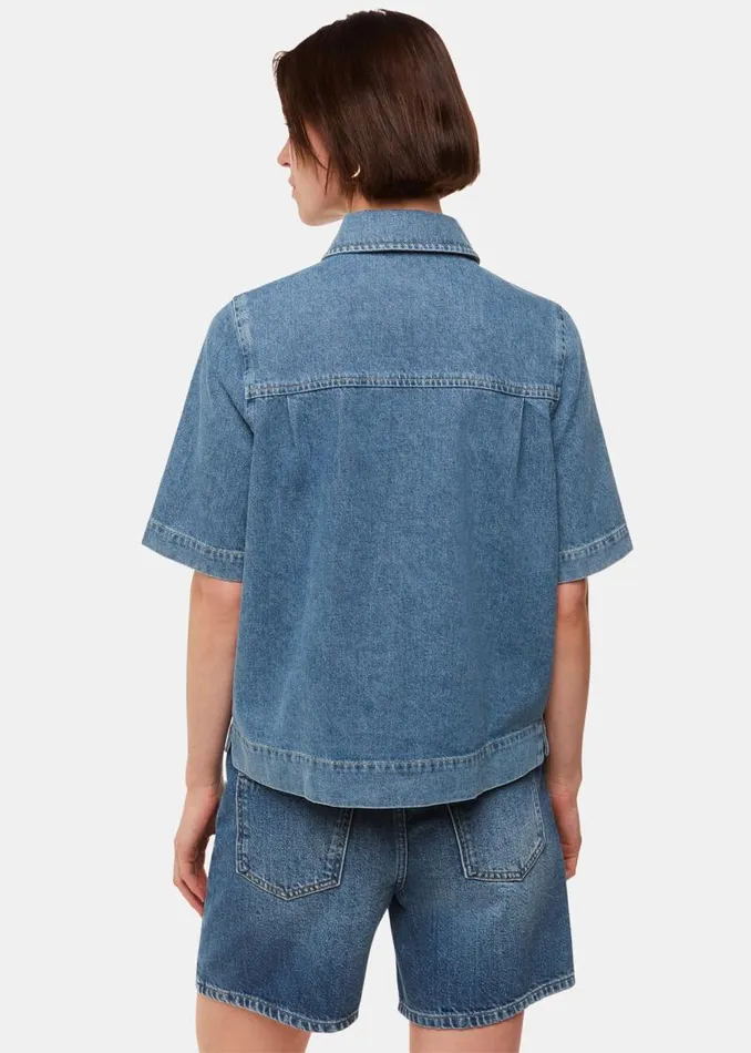 Whistles Tops Jade Short Sleeve Denim Shirt 8211 Women