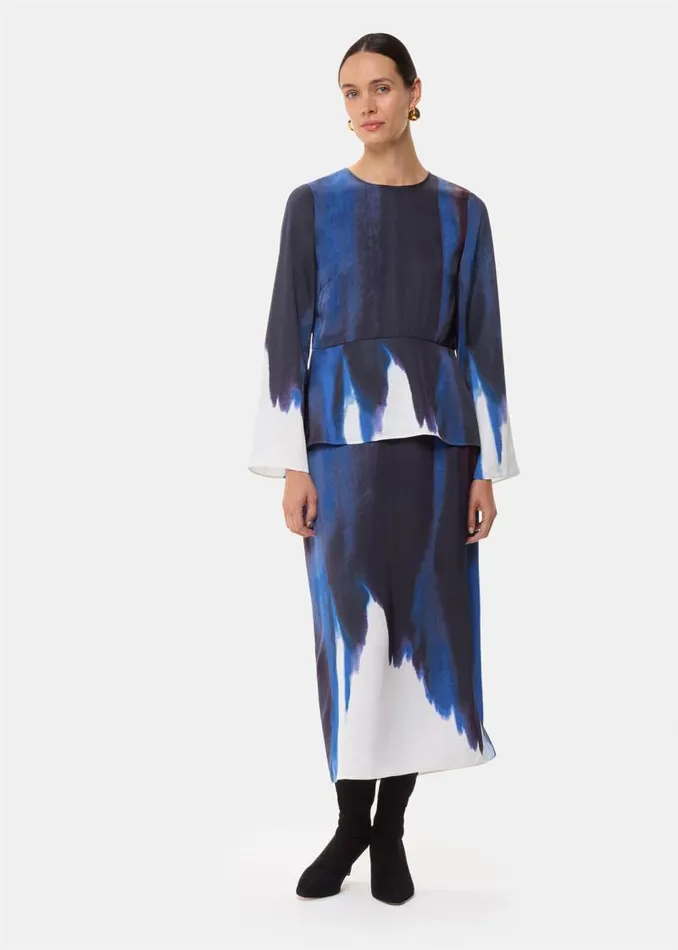 Whistles Tops Multicolour Ice Dye Print Top 8211 Women