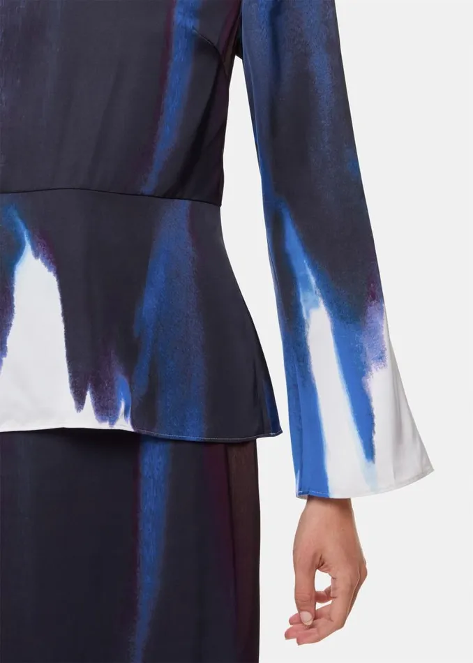 Whistles Tops Multicolour Ice Dye Print Top 8211 Women