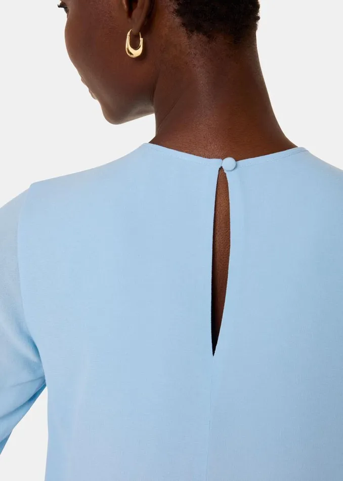 Whistles Tops Pale Blue Laya Gather Detail Blouse 8211 Women