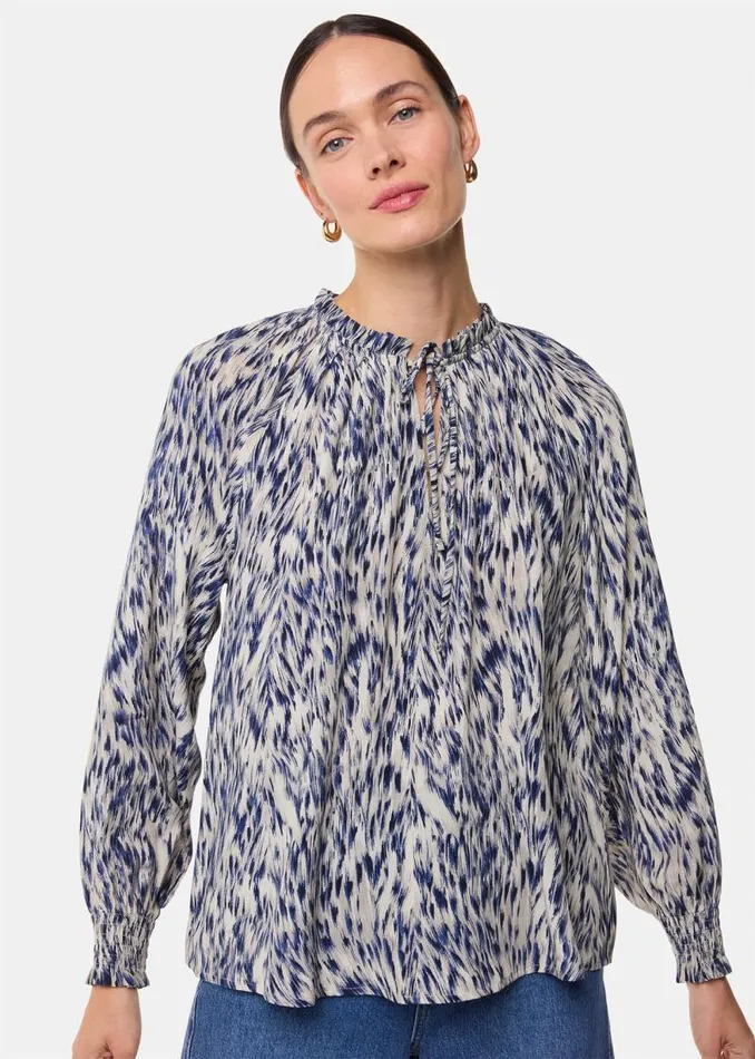 Whistles Tops Purple Paige Ripple Leopard Blouse 8211 Women