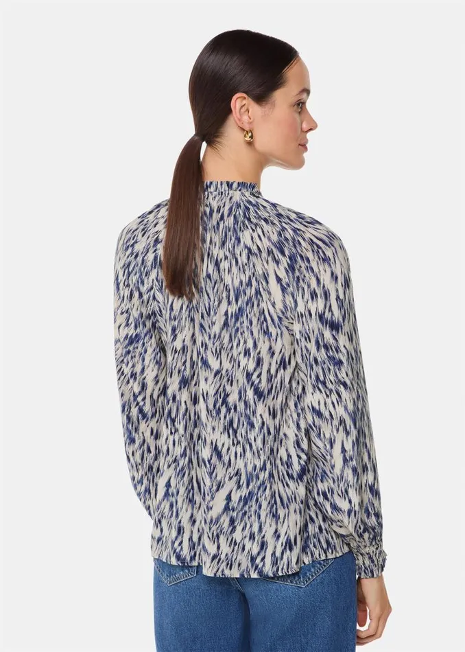 Whistles Tops Purple Paige Ripple Leopard Blouse 8211 Women