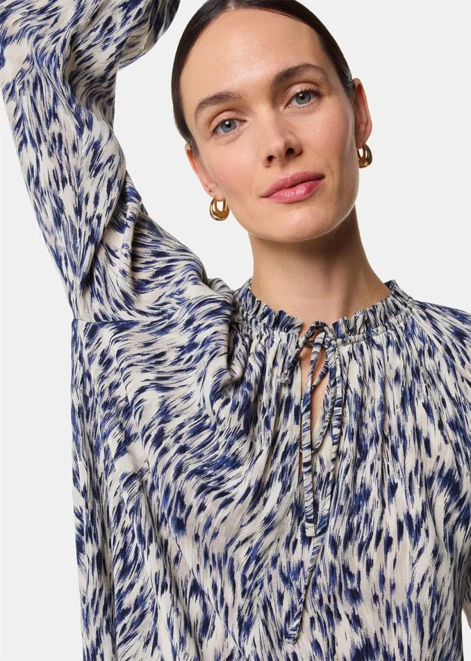 Whistles Tops Purple Paige Ripple Leopard Blouse 8211 Women
