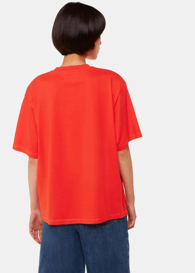 Whistles Tops Red Relaxed Tee 8211 Women