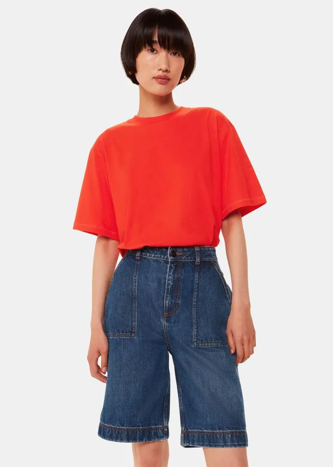 Whistles Tops Red Relaxed Tee 8211 Women