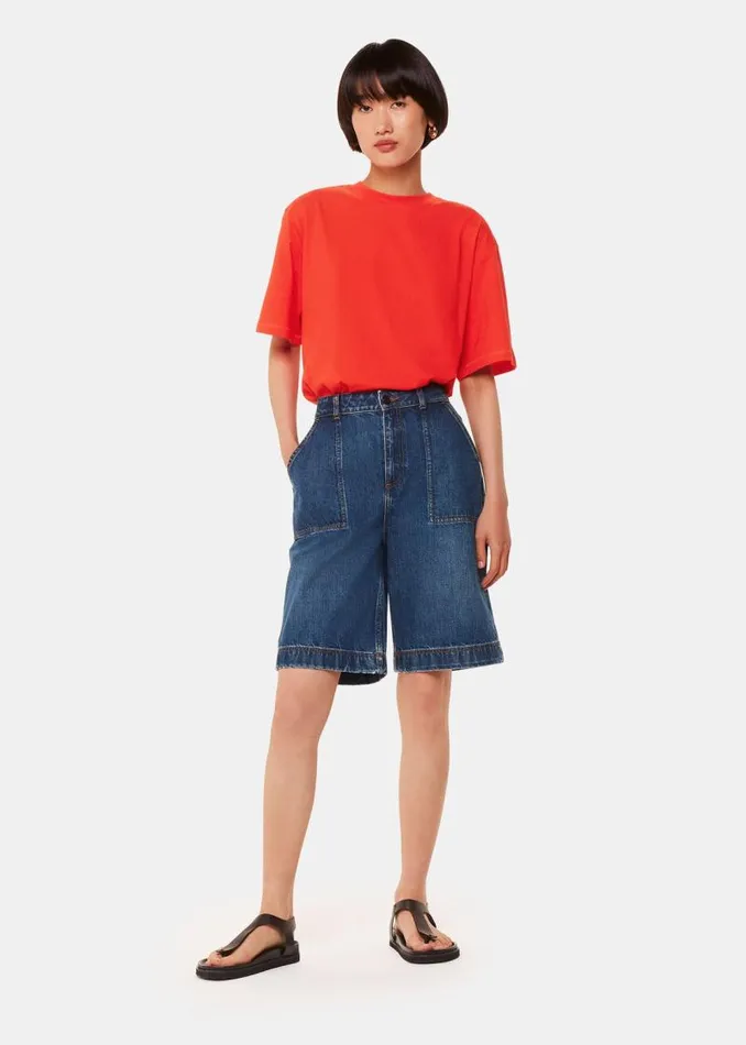 Whistles Tops Red Relaxed Tee 8211 Women