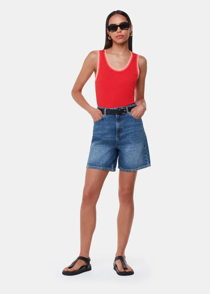 Whistles Tops Red Stripe Detail Vest 8211 Women