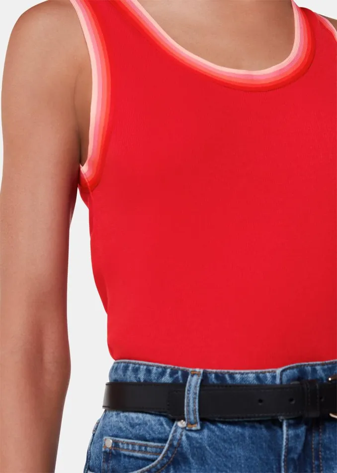 Whistles Tops Red Stripe Detail Vest 8211 Women