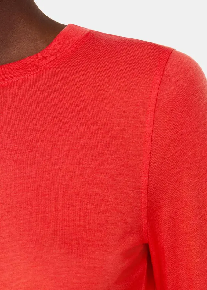Whistles Tops Red Wool Blend Crew Neck Top 8211 Women
