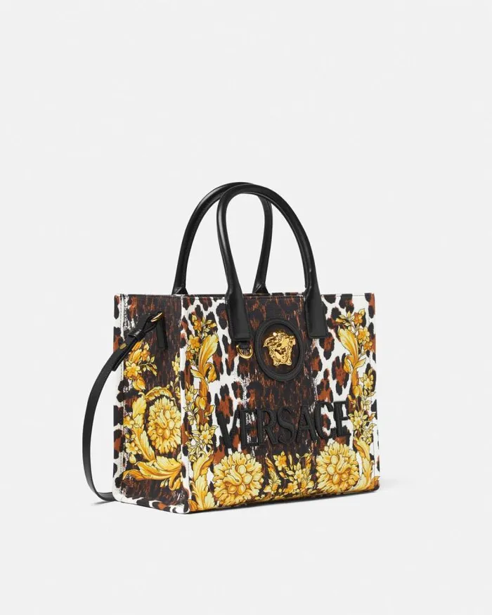 Wild Barocco Canvas Small Tote Bag Print Women Versace Totes