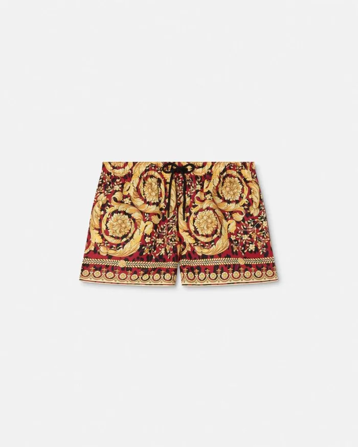 Wild Barocco Swim Shorts Printred Men Versace Swimwear