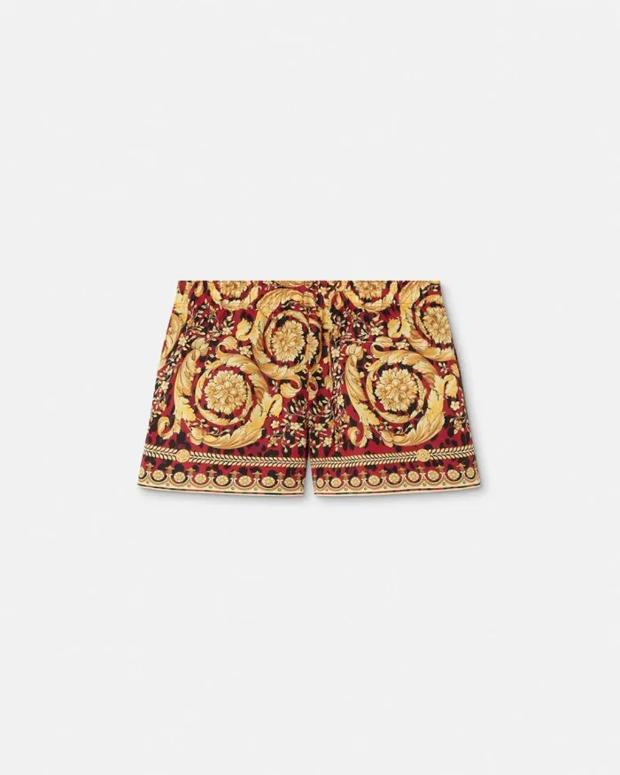 Wild Barocco Swim Shorts Printred Men Versace Swimwear