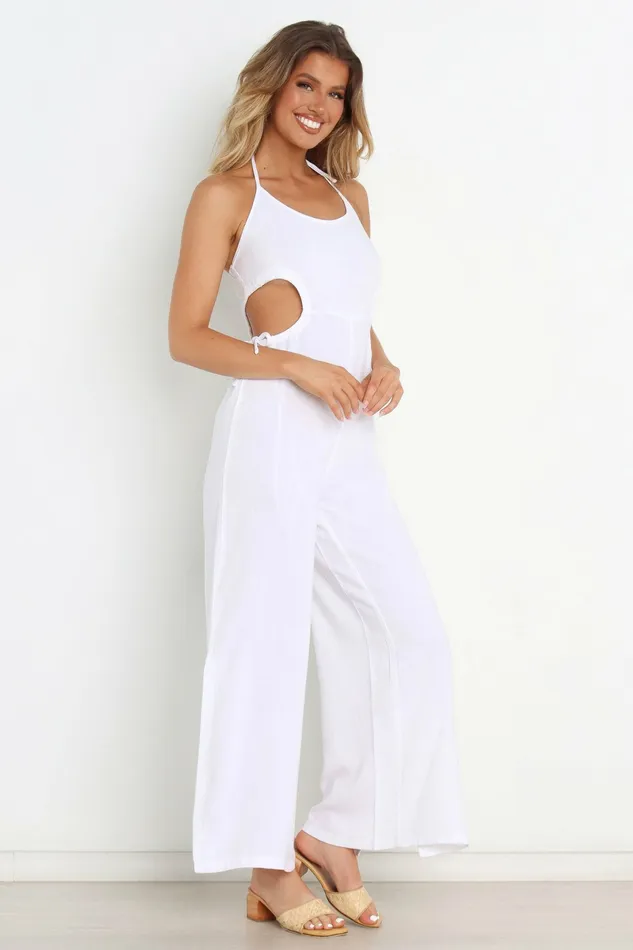 Willemina Jumpsuit White Jumpsuits and Rompers Petal and Pup Women