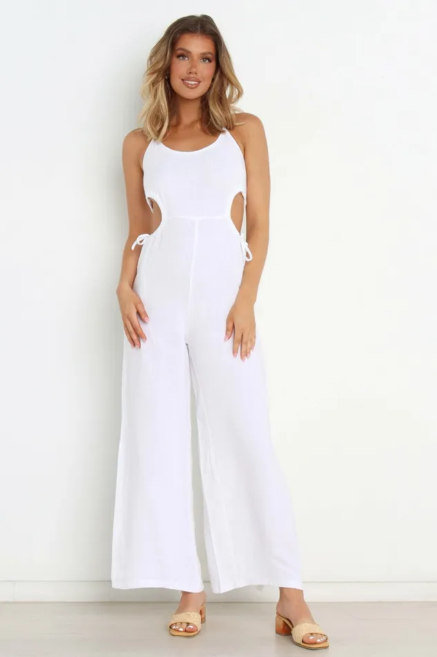 Willemina Jumpsuit White Jumpsuits and Rompers Petal and Pup Women