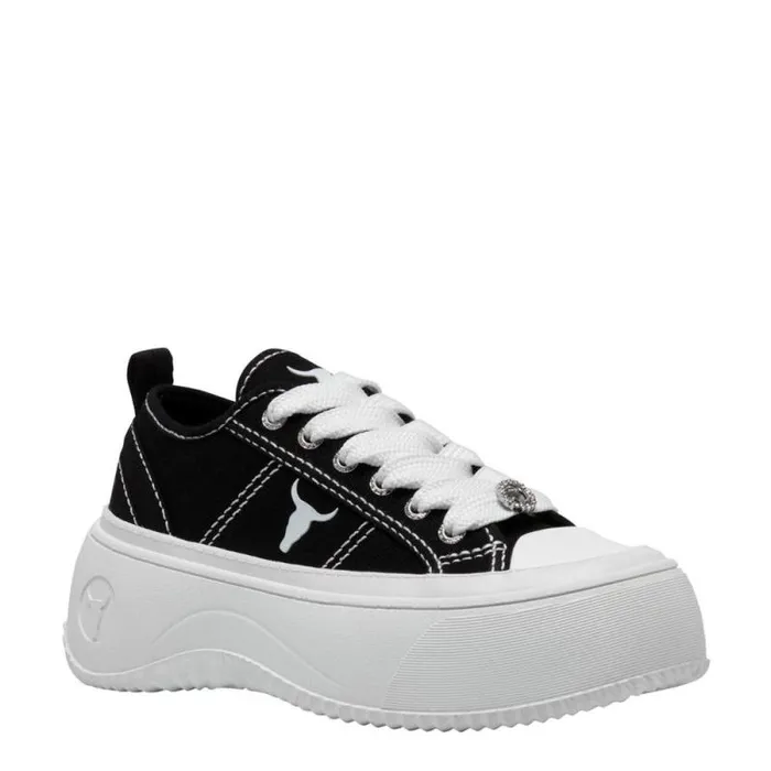 Windsor Smith Platform Sneakers Women INTENTIONS BLACK CANVAS SNEAKERS Windsor Smith Platform Sneakers Women INTENTIONS BLACK CANVAS SNEAKERS