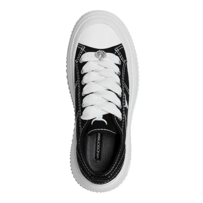 Windsor Smith Platform Sneakers Women INTENTIONS BLACK CANVAS SNEAKERS Windsor Smith Platform Sneakers Women INTENTIONS BLACK CANVAS SNEAKERS