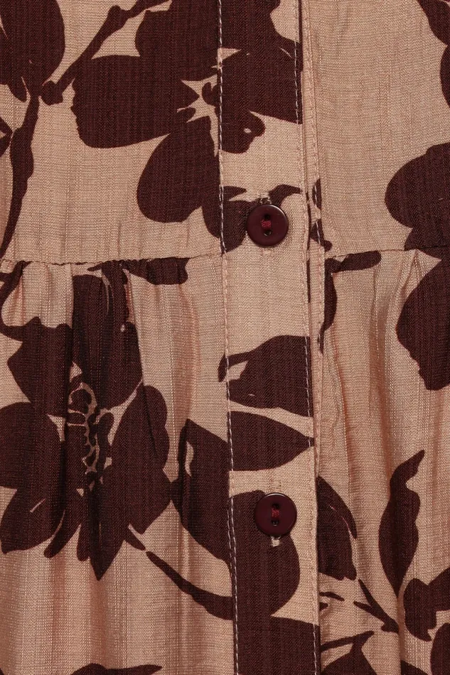 Winter Dresses Petal and Pup Women Isaac Maxi Dress Brown Floral