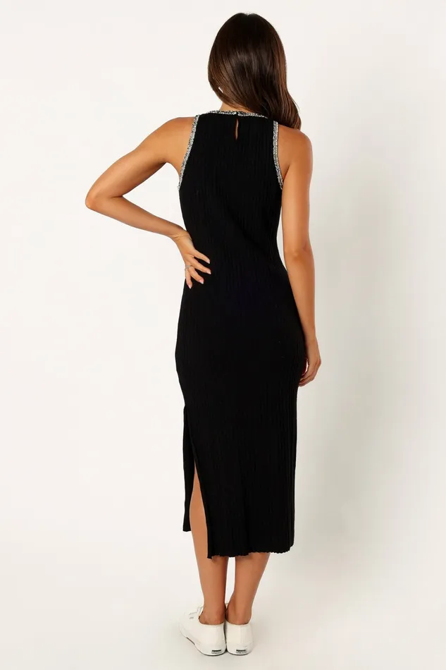 Winter Dresses Petal and Pup Women Jameson Midi Dress Black