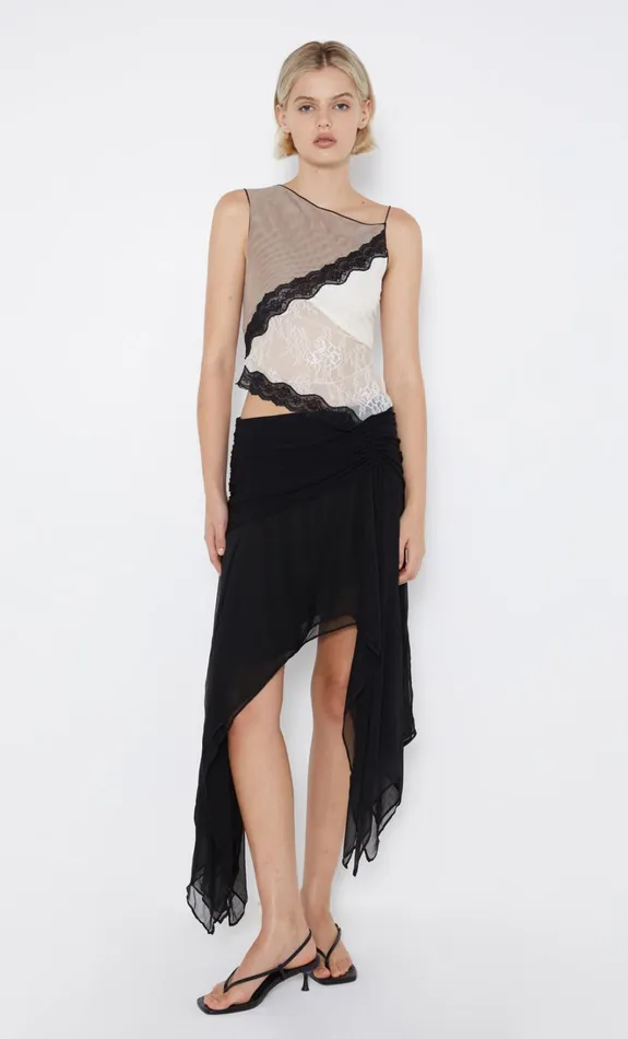 Women ABRIELLE ASYM TANK 8211 TAUPEIVORY Bec Bridge Sleeveless