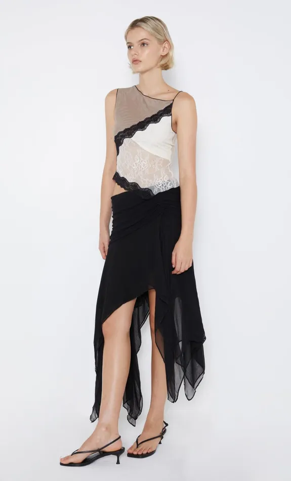 Women ABRIELLE ASYM TANK 8211 TAUPEIVORY Bec Bridge Sleeveless