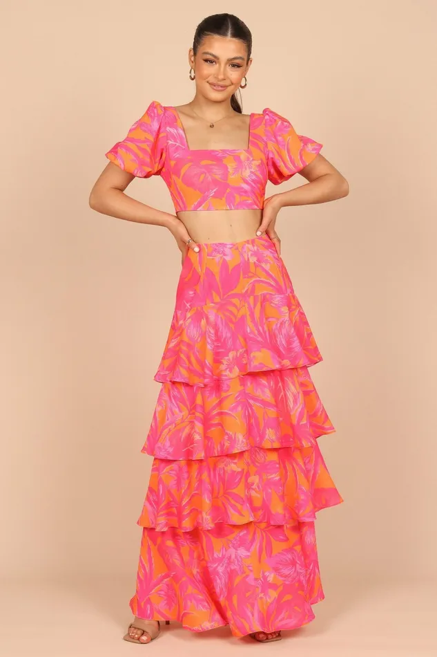 Women Addison Crop Top Pink Tropics Tops Petal and Pup