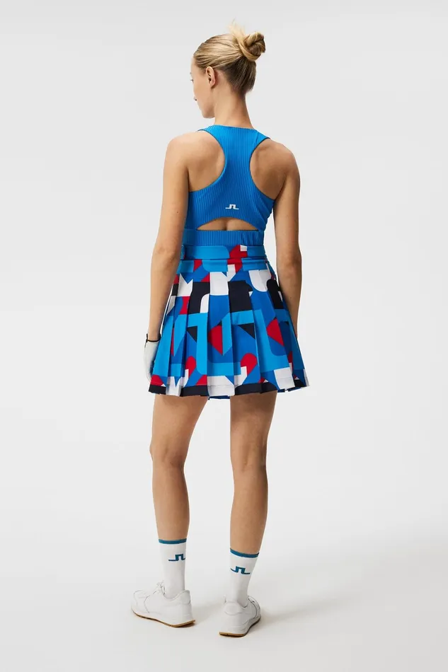 Women Adina Print Skirt Brilliant Blue Big Bridge JLindeberg Skirts Women Adina Print Skirt Brilliant Blue Big Bridge JLindeberg Skirts
