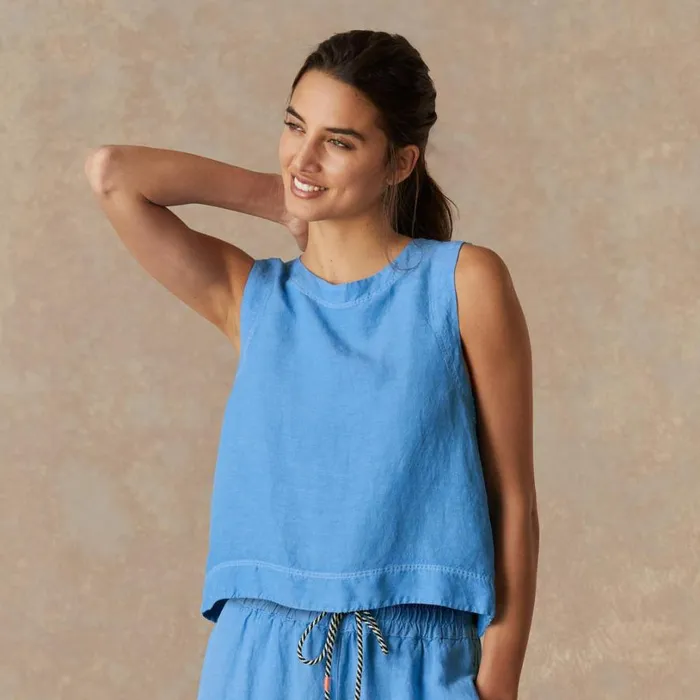 Women Alana Tank Azul Sundance Catalog Tops Women Alana Tank Azul Sundance Catalog Tops