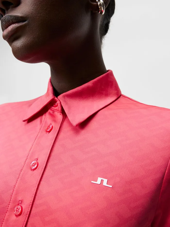 Women Alaya Jacquard Polo Azalea JLindeberg Polo Shirts Women Alaya Jacquard Polo Azalea JLindeberg Polo Shirts