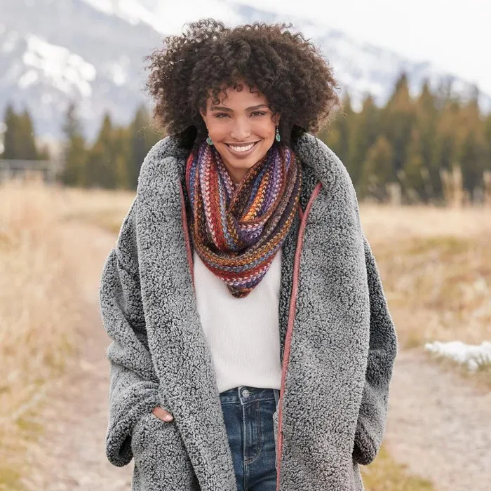 Women Alora Infinity Scarf Charcoal Sundance Catalog Scarves and Gloves Women Alora Infinity Scarf Charcoal Sundance Catalog Scarves and Gloves