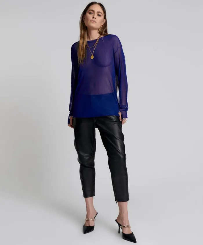 Women AMITY SHEER RIB LONGSLEEVE SWEATER One Teaspoon Knitwear Women AMITY SHEER RIB LONGSLEEVE SWEATER One Teaspoon Knitwear