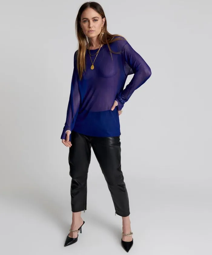 Women AMITY SHEER RIB LONGSLEEVE SWEATER One Teaspoon Knitwear Women AMITY SHEER RIB LONGSLEEVE SWEATER One Teaspoon Knitwear