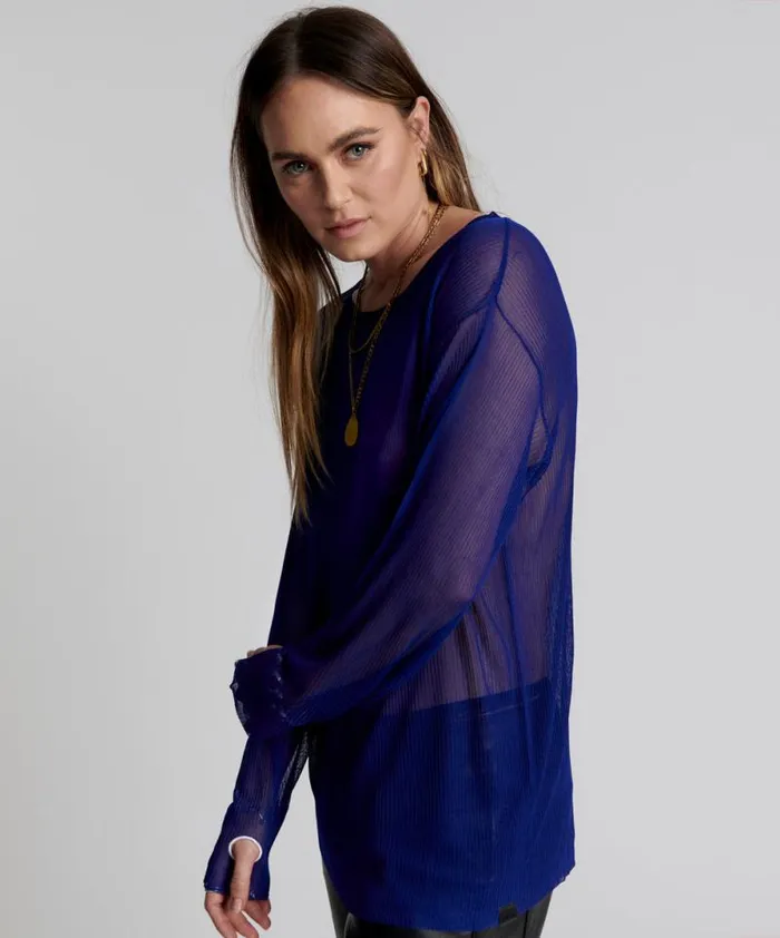 Women AMITY SHEER RIB LONGSLEEVE SWEATER One Teaspoon Knitwear Women AMITY SHEER RIB LONGSLEEVE SWEATER One Teaspoon Knitwear